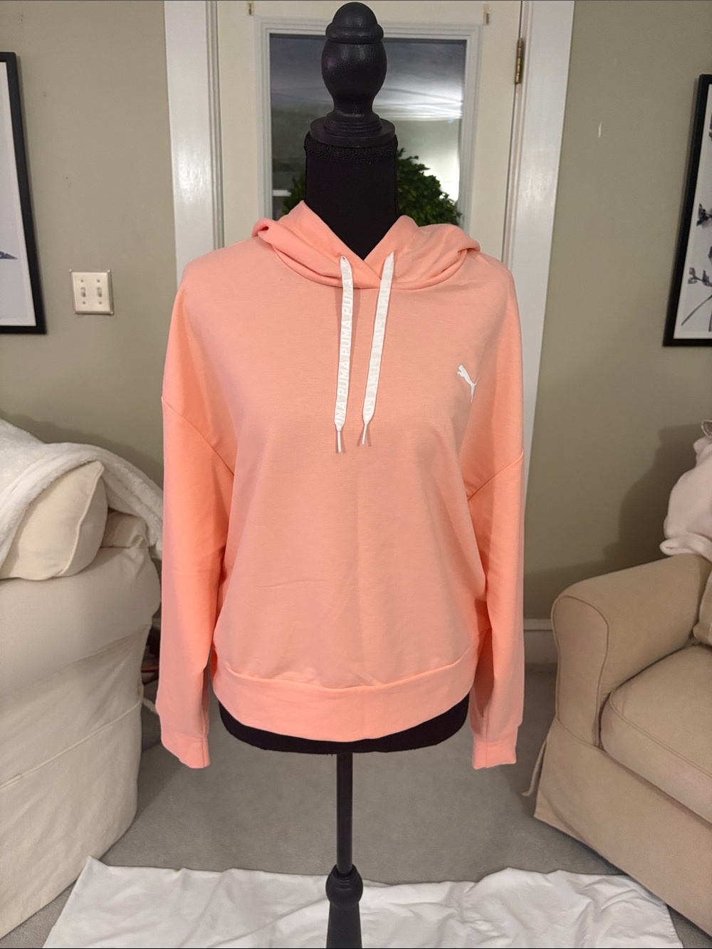 PUMA Women’s Peach Hooded Pullover Sweatshirt